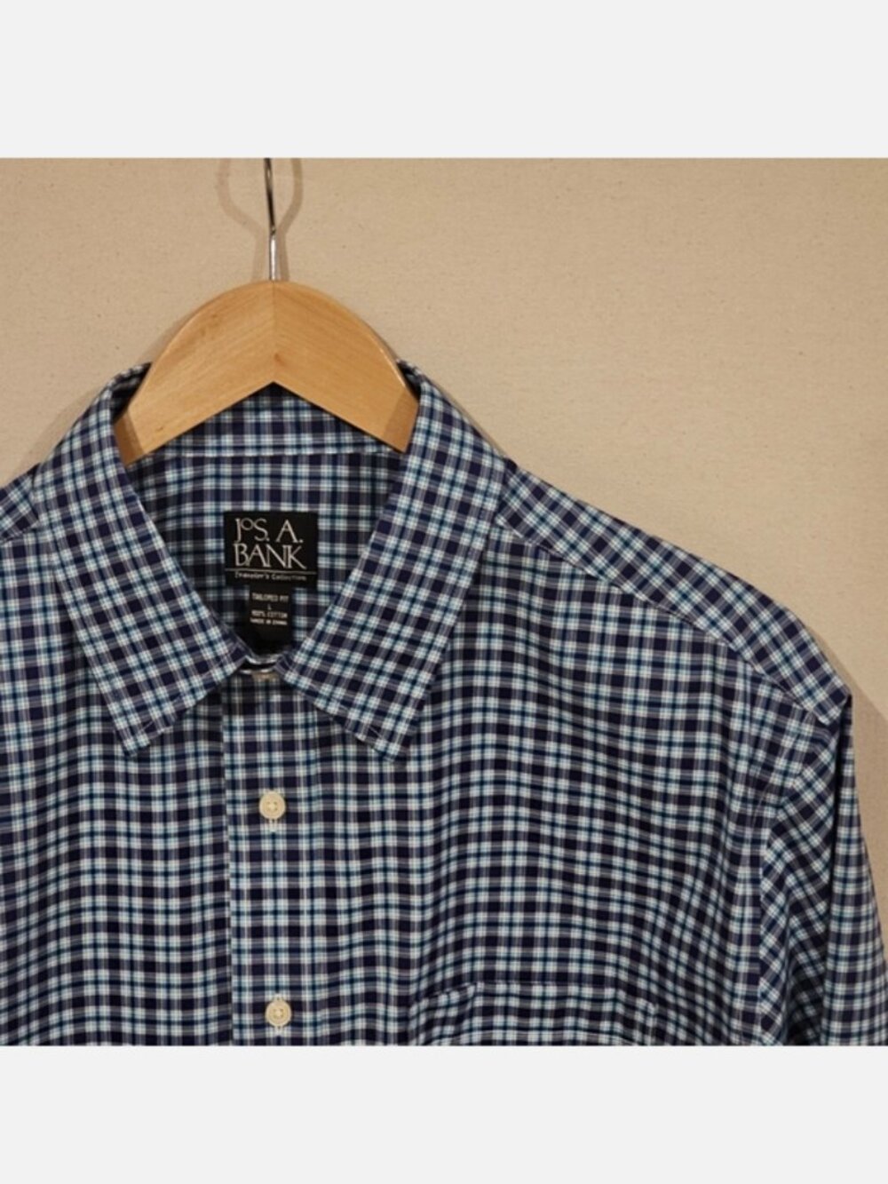 Joseph A. Bank Traveler's Collection Button Down L